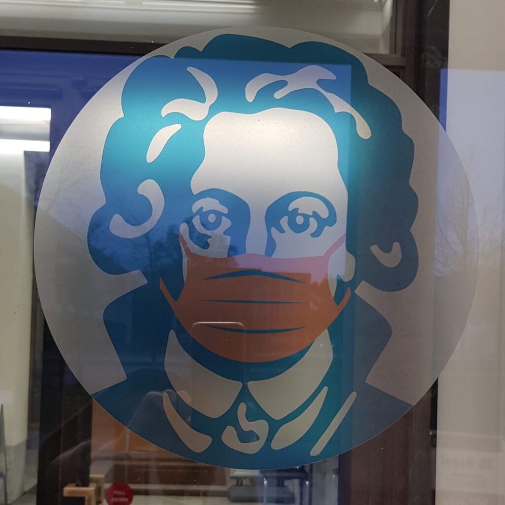 Goethe mit Mundschutz