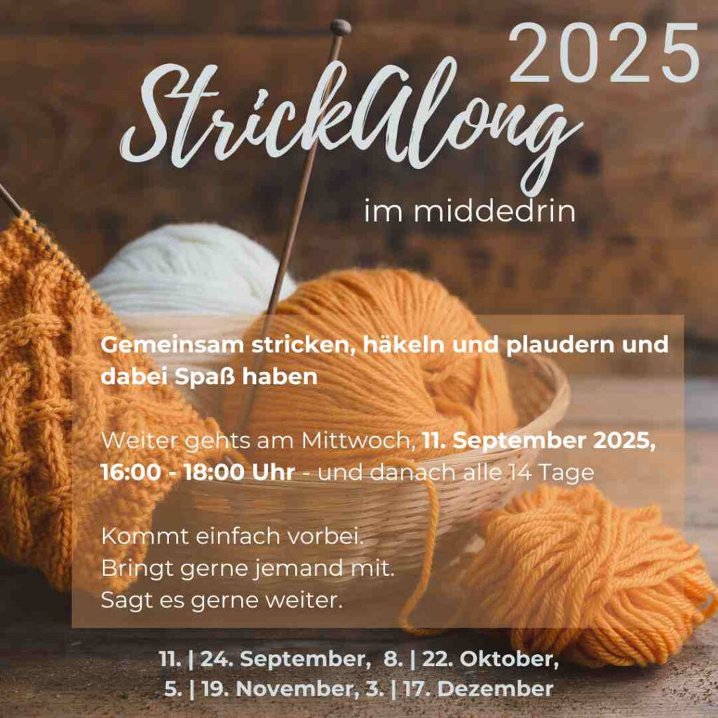 Termine für das Stricktreffen strickalong in Reilingen