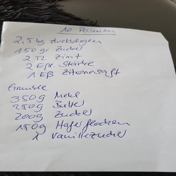 Rezept für Zwetschgen-Crumble